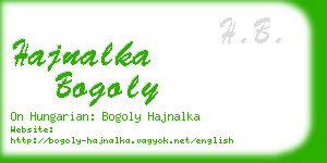 hajnalka bogoly business card